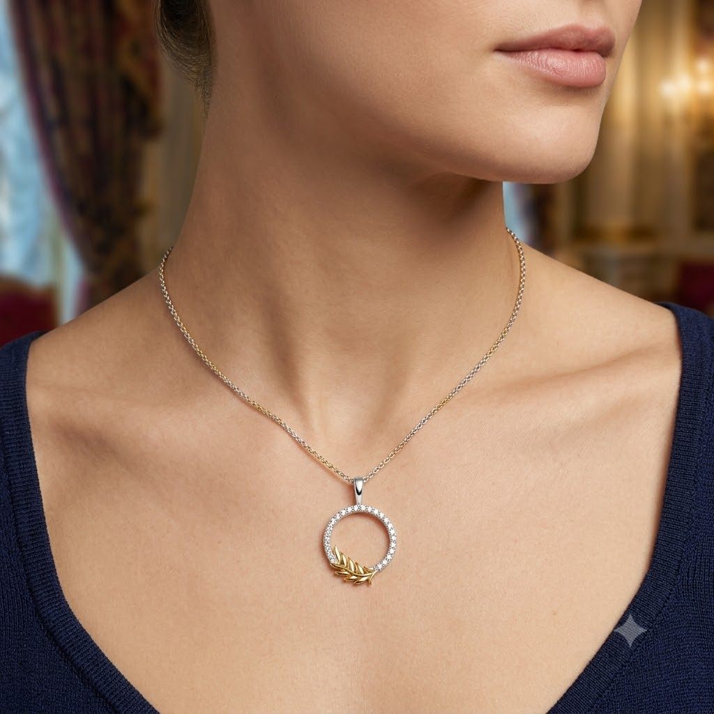 Carat Street Nora pendant worn with fine jewellery